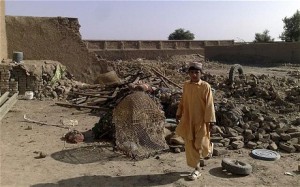 A boy stands at the site of suspected U.S. drone attacks in the Janikhel tribal area in Bannu district of North West Frontier Province in Pakistan, November 19, 2008 Photo: REUTERS (Click on photos for larger images.) 
